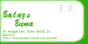 balazs buna business card